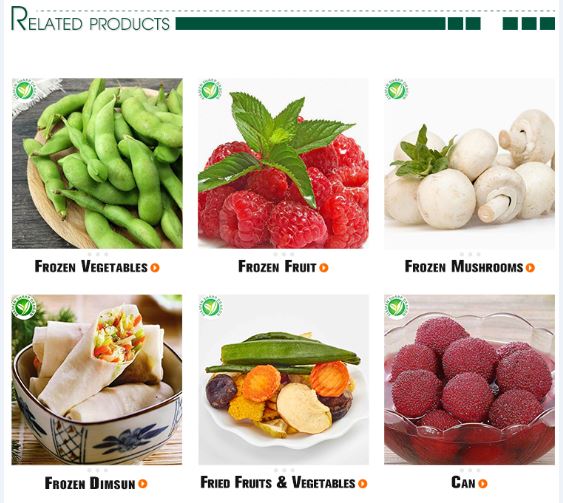 related frozen vegetable products for mixed container buyers