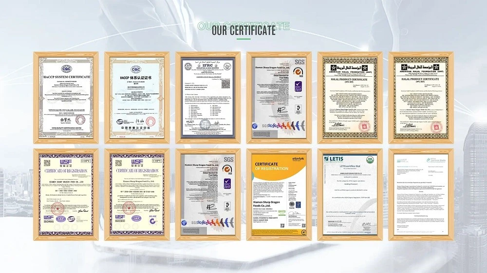 XMSD certificates for frozen shelled edamame export and quality management XMSD certificates for frozen shelled edamame export and quality management